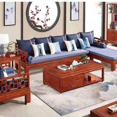 批发刺猬紫檀曲尺沙发 新中式沙发实木家具